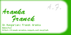 aranka franek business card